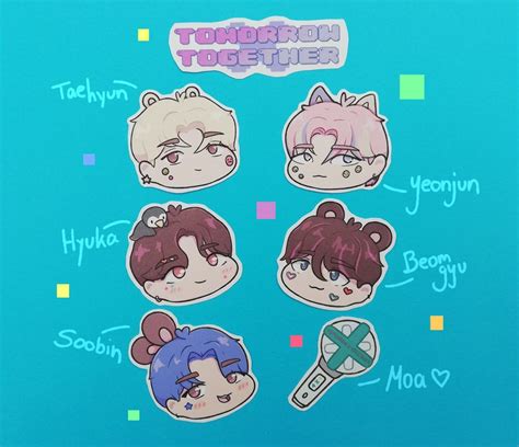 Txt Blue Hour Sticker Pack Etsy