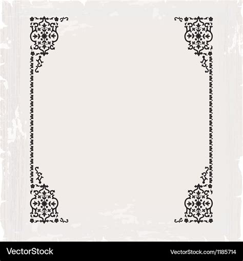 Calligraphic ornate vintage frame border Vector Image