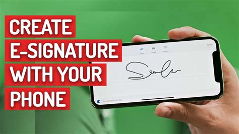 How To Create E Signature Electronic Signature With Phone Youtube