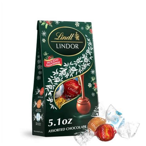 Lindt Lindor Holiday Assortment Chocolate Christmas Candy Truffles Bag