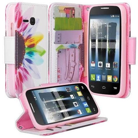 Alcatel Pixi Eclipse Case Pixi Eclipse Wallet Case Wrist Strap Flip