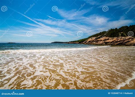 Waves at Sand Beach, Acadia National Park, Maine, USA Stock Photo ...