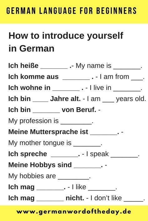 Basic German Lessons For Beginners