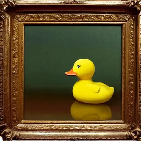 Portrait Of A Yellow Rubber Duck By Caspar David Stable Diffusion