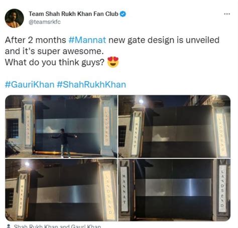 Shah Rukh Khan S Mansion Mannat Gets A New Makeover Name Plate Is