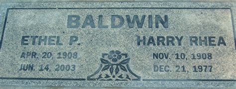 Ethel Pauline Miller Baldwin M Morial Find A Grave