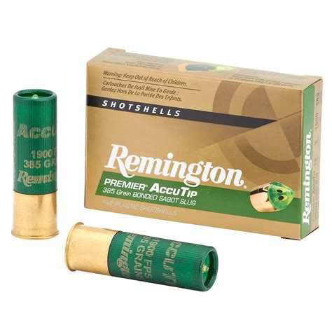 Remington Premier Accutip 12 Gauge 385 Grain Bonded Sabot Slugs Academy