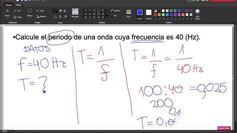 Ejercicios de calculo de periodo Física primero medio YouTube