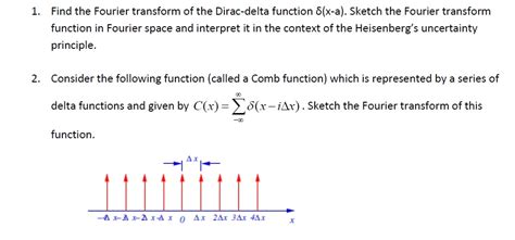 Find The Fourier Transform Of The Dirac Delta Chegg