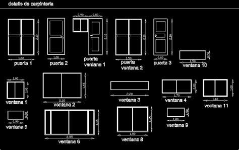 Detalles De Ventanas Y Puertas En Autocad Librer A Cad