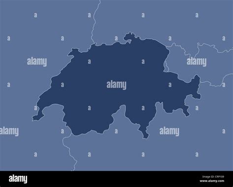 Schweiz Karte Kantone Blue Stockfotos Und Bilder Kaufen Alamy