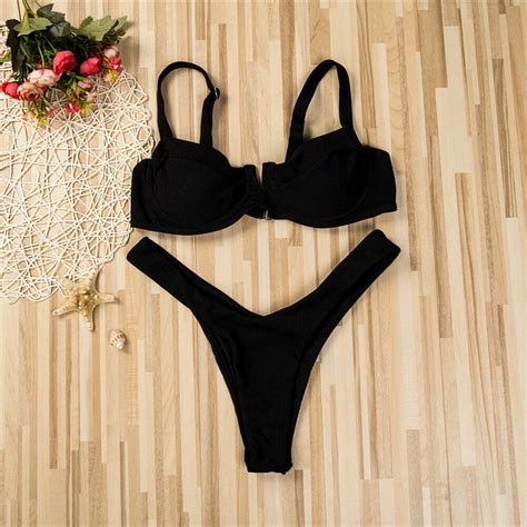 Women Bikini Set Summer Solid Triangle Swimsuit Bathing Suit Swimwear Bathing Suit Women Sexy