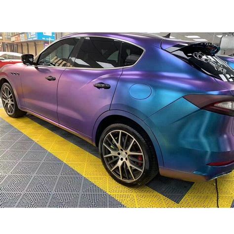 Cm Chameleon Matte Purple Blue Pvc Vinyl Film Car Body Decal Wrap