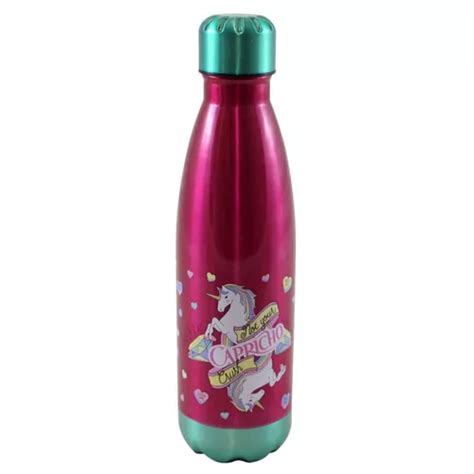 Garrafa Cantil Térmica Unicornio Fofinho 500ml Capricho Cor Rosa