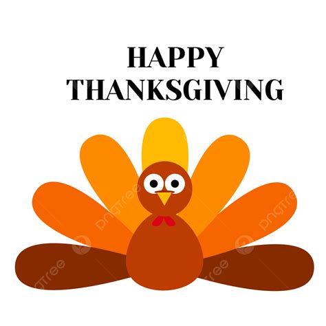 Cute Thanksgiving Turkey Clipart Transparent Background Vector Hand