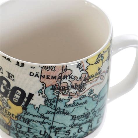 Caneca Dkd Para Decora O De Casa Em Porcelana Mapa Do Mundo Ml