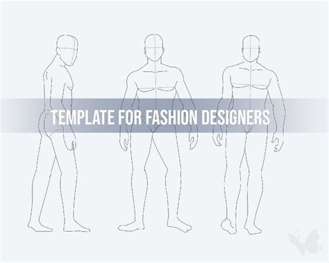 Male Fashion Figure Template 001 Male Croquis Etsy