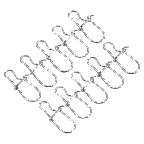 Uxcell Fishing Snaps Lbs Swivel Tackle Kit Fishing Clips Silver