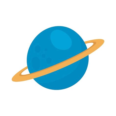 Vector Planeta Saturno Icono Del Espacio Ilustración De Dibujos Animados Vector Premium