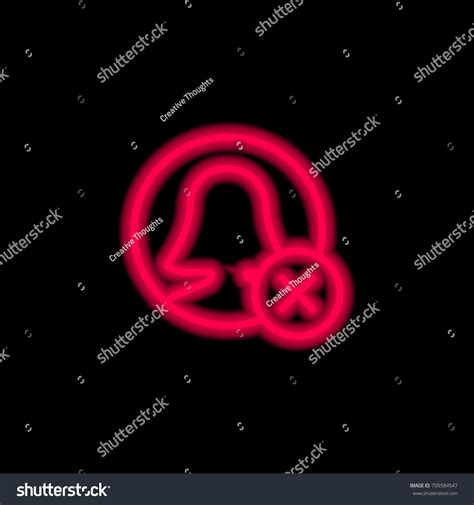 User Red Glowing Neon Ui Ux Stock Vector Royalty Free 709584547 Shutterstock