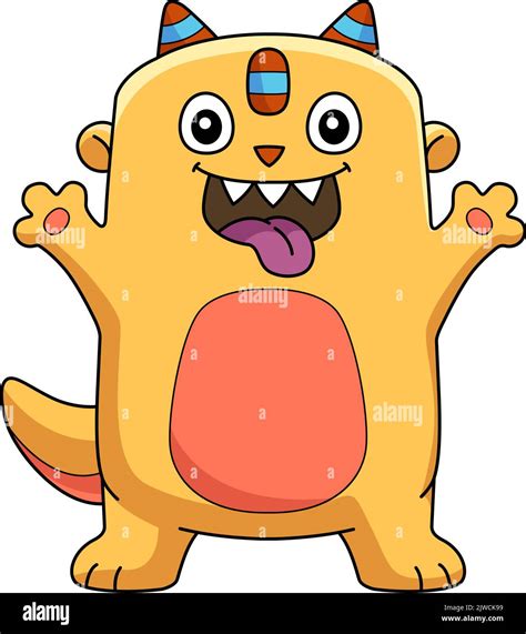 Illustration de la couleur du dessin animé Silly Monster Image