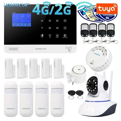 Homsecur Wireless Tuya Wifi G Gsm Rfid Home House Alarm System Wireless Ip