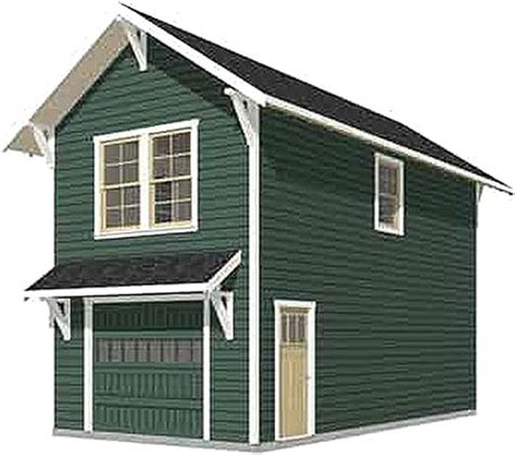 Garage Plans Craftsman Style One Car Two Story Garage With Apartment