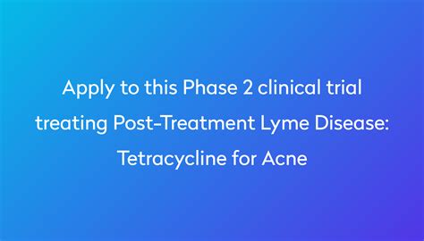 Tetracycline For Acne Clinical Trial 2024 Power