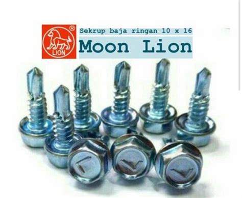 Moon Lion Skrup Baut Baja Ringan Kepala Hex 10x16 10x19 12x50 12x70 Di