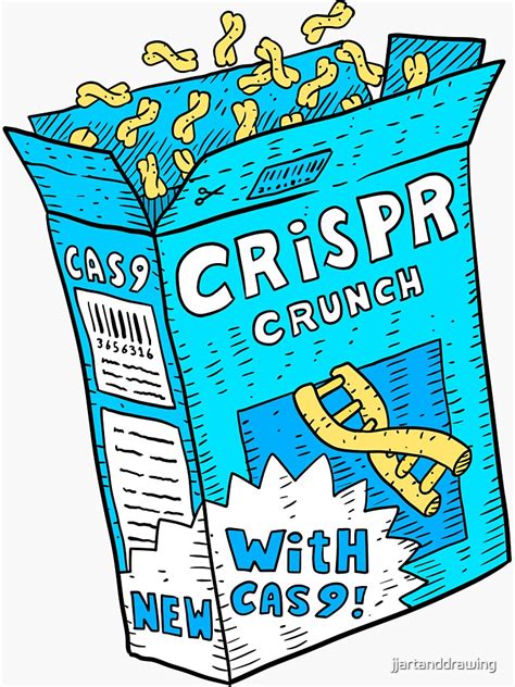 Crispr Cas9 Gene Editing Science Cereal Dna Sticker For Sale By