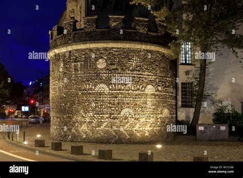 Germany, Cologne, the Roman tower at the Zeughaus street, it was the north-westerly tower of the ...