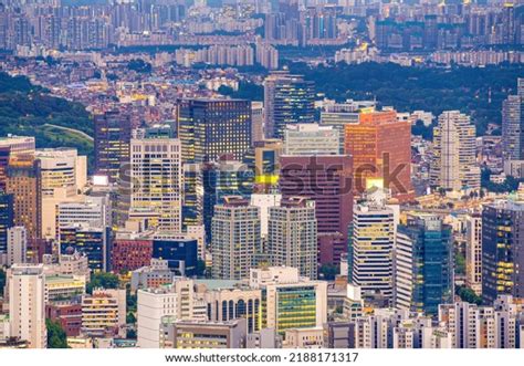 Downtown Seoul City Skyline Cityscape South库存照片2188171317 Shutterstock