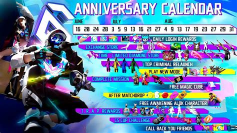 Llega Calendario Del 6 Aniversario En Free Fire ActualizaciÓn Tienda