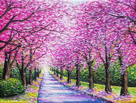 Path of Cherry Blossoms by JessicaTHamilton on DeviantArt