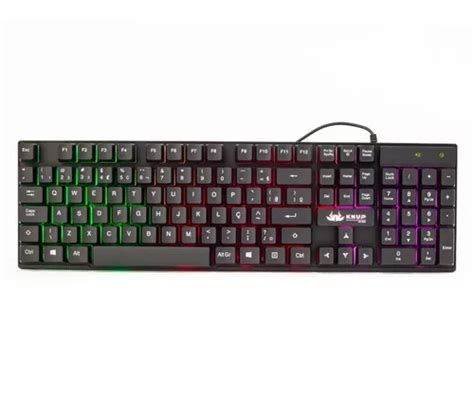 Teclado Gamer Usb Luminoso Rgb Abnt Anti Respingos D Gua Idioma