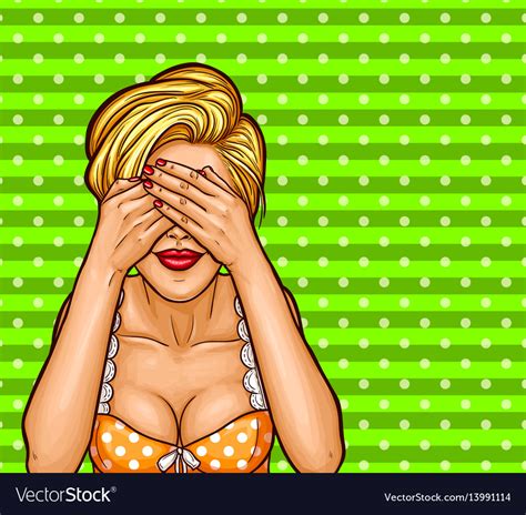 A Pop Art Blond Woman Royalty Free Vector Image