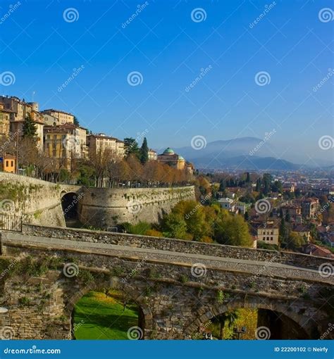 Bergamo old town, Italy stock photo. Image of italy, landscape - 22200102