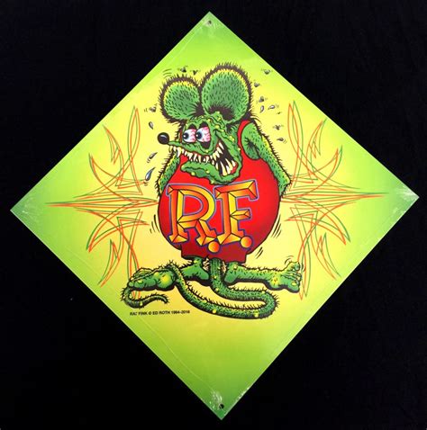 Green Rat Fink Image 12x12 Metal Sign Ed Roths Rat Fink