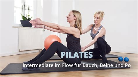 Pilates Intermediate im Flow für Bauch Beine und Po YouTube