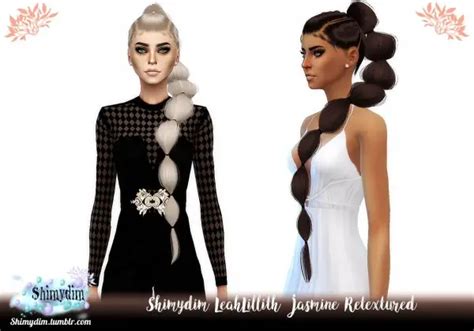 Shimydim Leahlillith S Jasmine Hair Retextured Sims Hairs