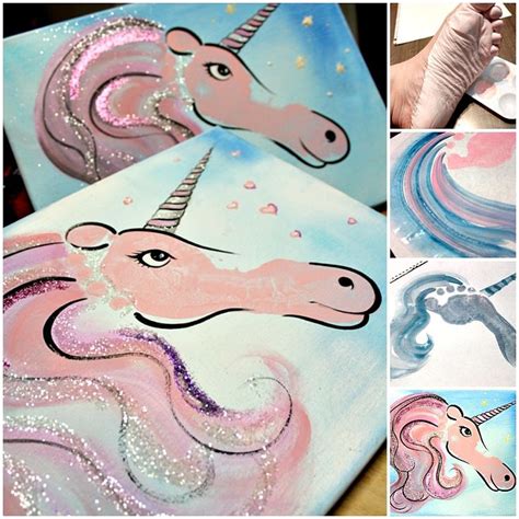 Sparkly Footprint Unicorn Craft This Is Such A Cute Craft Idea And