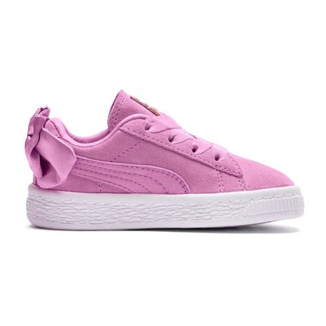 Puma Select Suede Bow Ac Ps Trainers Pink Dressinn