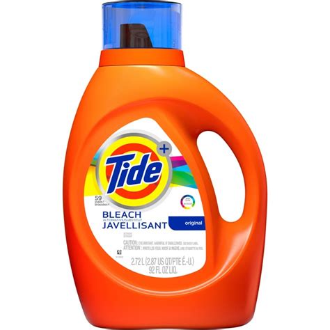 Tide Plus Bleach Lndry Detergent - Liquid - 92 Fl Oz 2 9 Quart ...