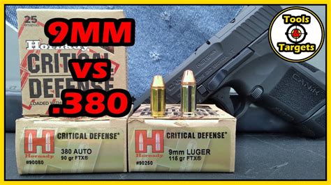 Mm Vs Acp Hornady Critical Defense Ammo Test Youtube