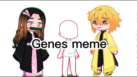 Genes Meme Zenitsu X Nezuko Gacha Club Au Youtube