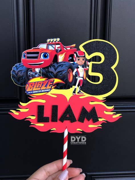 Personalized Blaze And The Monster Machines Cake Topper Etsy