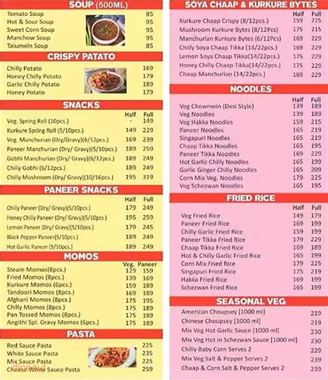 Menu Of Punjabi Angithi Paschim Vihar Delhi Dineout Discovery