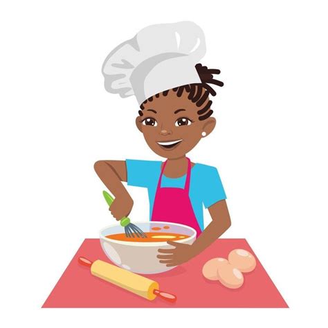 Uma Adolescente Afro Americana Cozinha Uma Refei O Usando Um Chap U De