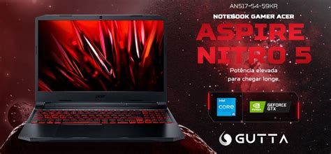 Notebook Gamer Acer Nitro 5 An517 54 59kr Intel Core I5 Linux Gutta 8gb 512gb Ssd Gtx 1650 17 3