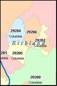 columbia south carolina sc zip code map downloads